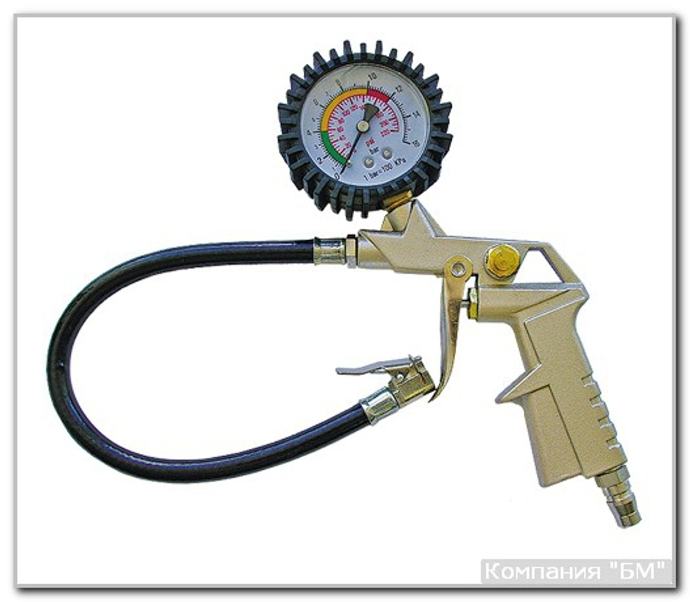 Пневмозатвор (пистолет) для накачки с манометр БМ