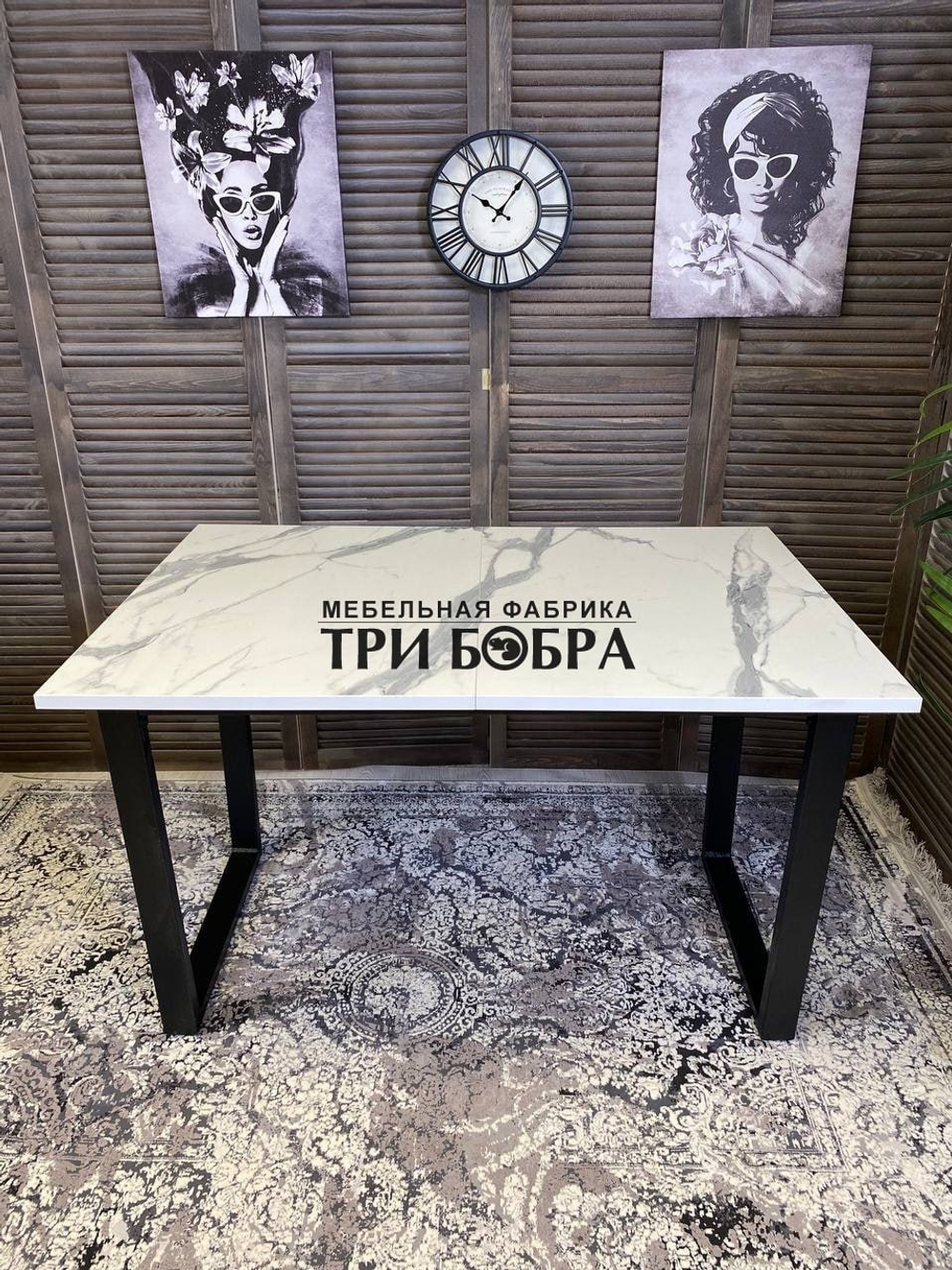 Кухонный стол "Лофт", итальянский мрамор