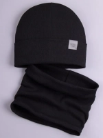 Шапка трикотажная и снуд для детей на осень