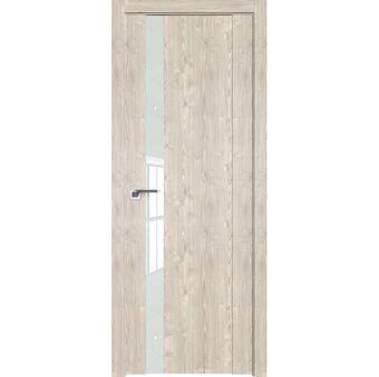 Межкомнатная дверь экошпон Profil Doors 62XN каштан светлый стекло серебро матлак