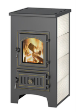 Печь-Камин ВЕЗУВИЙ ПК-01 (270) беж. 9 кВт (150 м3) Ø 115 мм