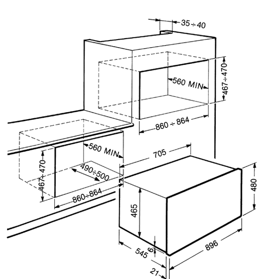 Электрический духовой шкаф Smeg SE 995 XT-7
