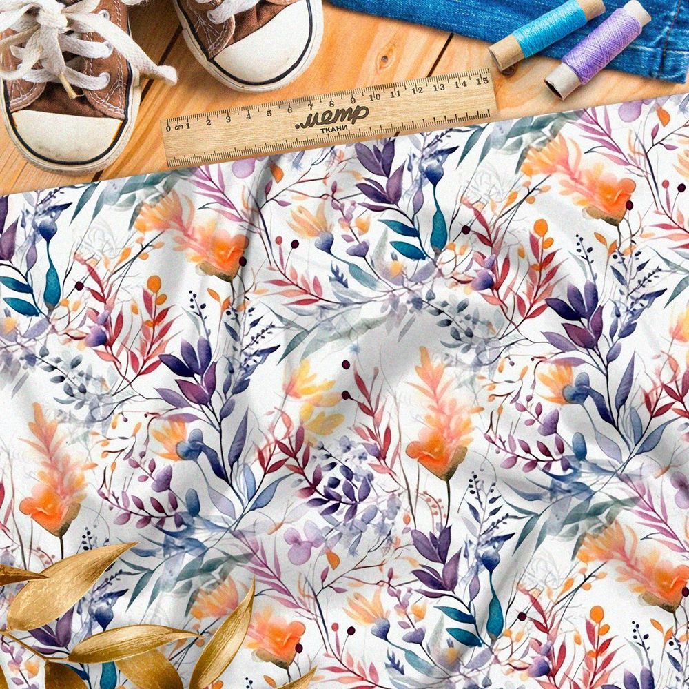 Ткань Ниагара Софт луговая фантазия