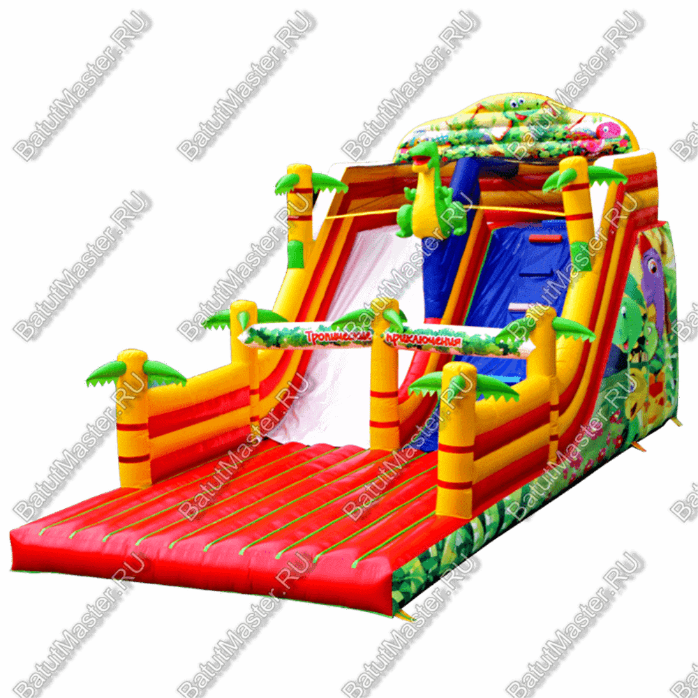 Надувной батут-горка "Тропические приключения"