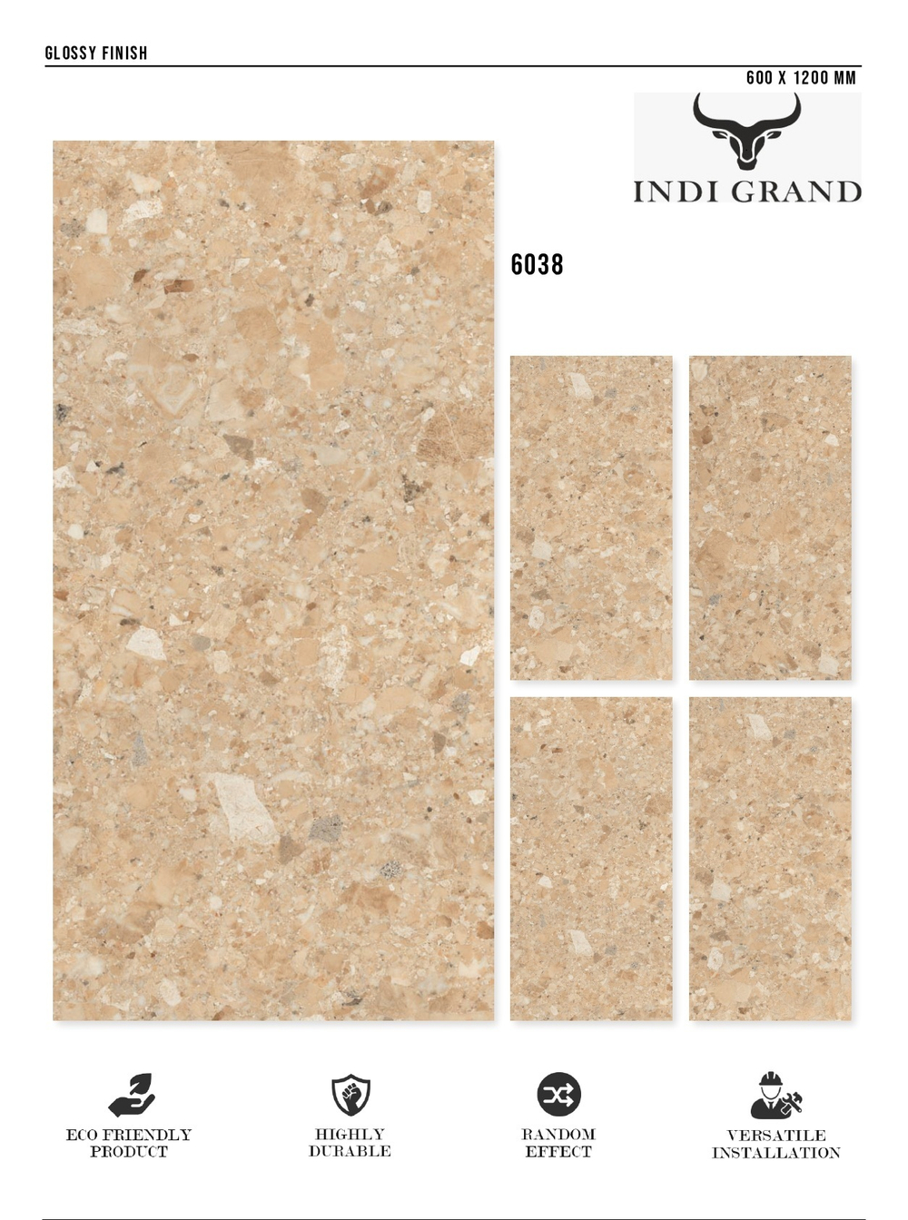 Керамогранит glossy №1 60х120, 6038