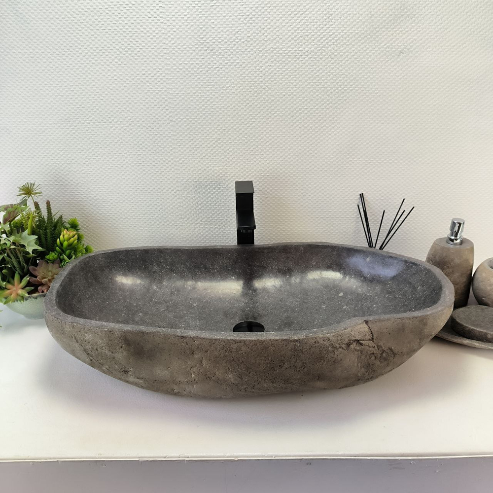 Раковина из речного камня RS-63536 (80*45*16) 0125