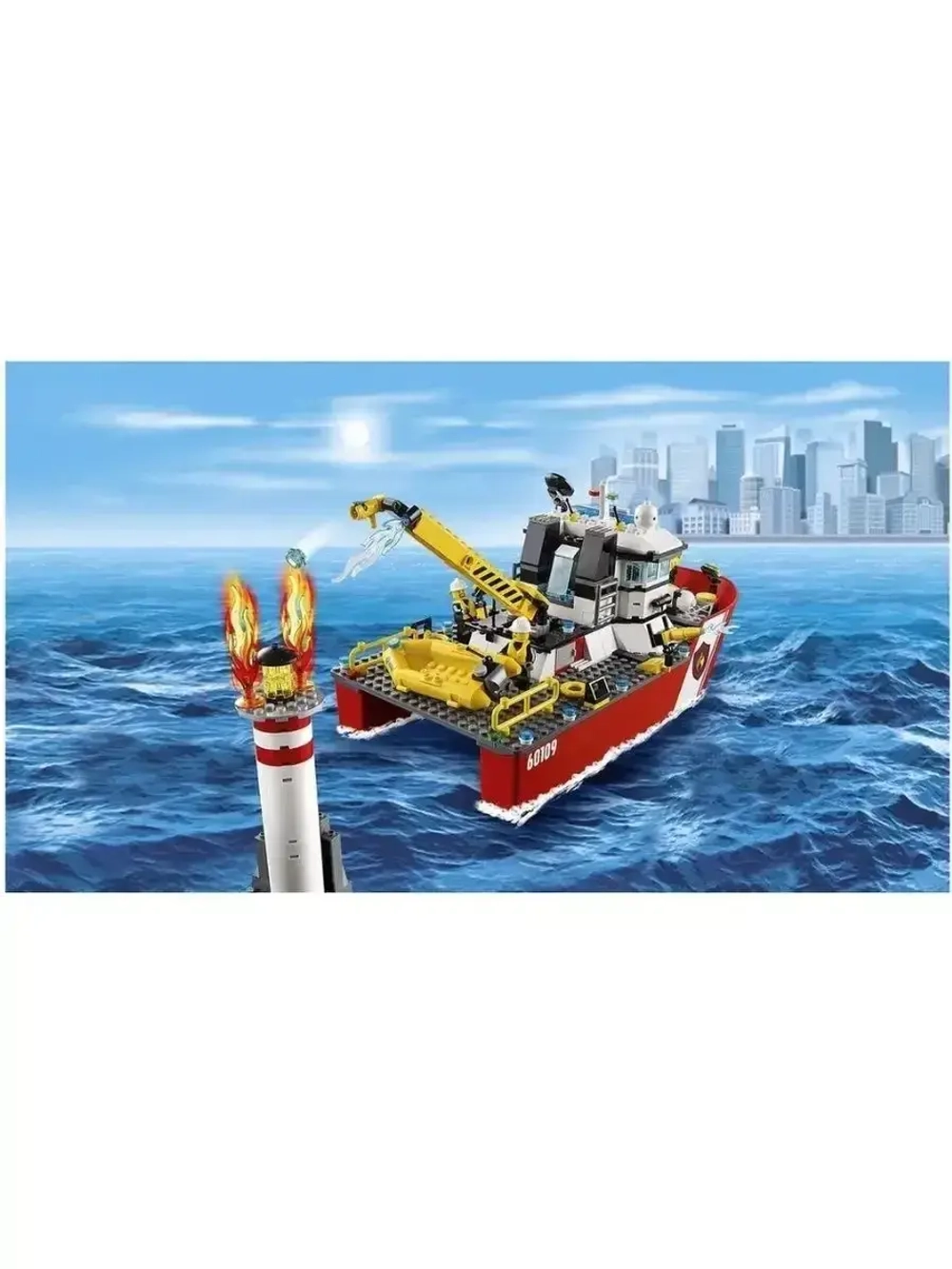 Конструктор Сити Пожарный катер 461 деталь 40019