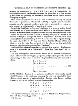 Quaternions and Projective Geometry | Charles Jasper Joly