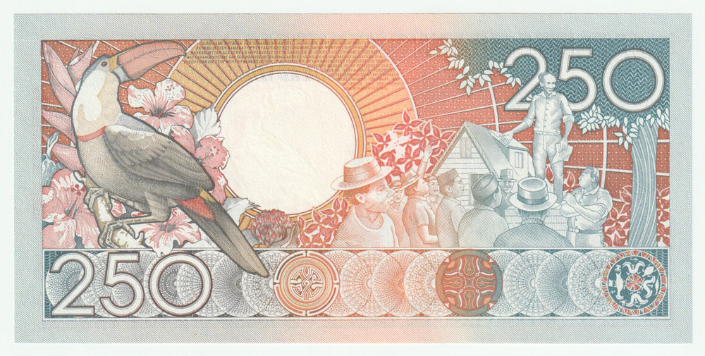 Suriname, 250 Gulden, 1988, UNC (Pick 134)