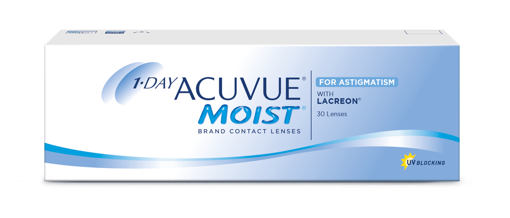 1-DAY ACUVUE MOIST for ASTIGMATISM with LACREON (30 линз) -3,25