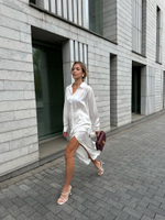 Юбка AYA с разрезом, айвори