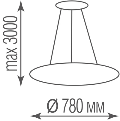 Подвесной светодиодный светильник,  72Вт