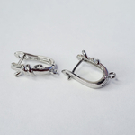 Ювелирные швензы, английский замок, родий, люкс фурнитура