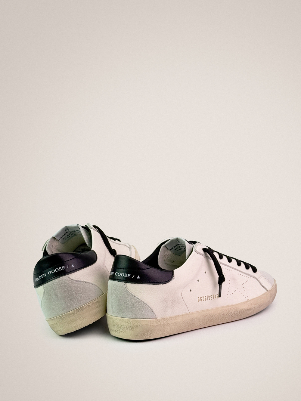 Men's Super Star with black heel tab and with perforated star