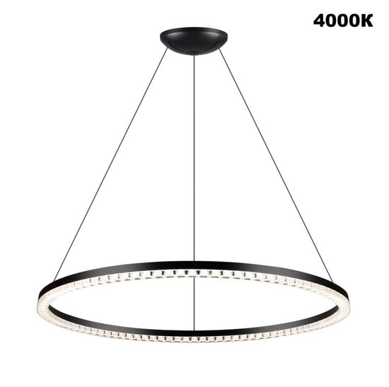 359711 LEDO NT25 332 черный Светильник подвесной диммир. со сменой цв.темпер. (пульт ДУ/прилож. Smart Life) IP20 LED 70W 220-240V 1800-4000К MONILE