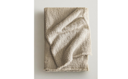Zara Home плед из шерсти, синий, 140x190 см