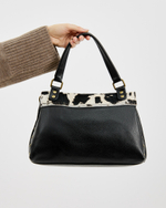 Сумка 980 17 принт корова черно-белая