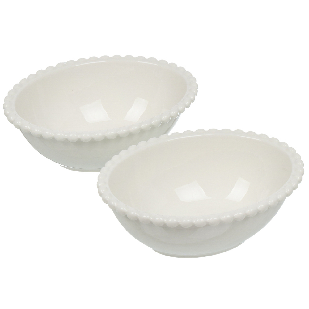 Салатник фарфор, овал, 2 шт, 14х5.5 см, подар уп, Pearl, Lefard, 761-111