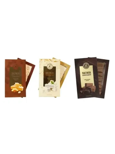 Пастила Шоколадная, Творожная, Ореховая - 3 шт
