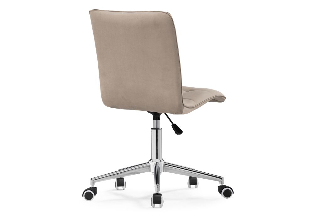 Компьютерное кресло Квадро бежевое / хром