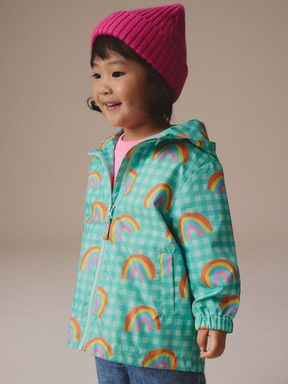 Дождевик с хлопковой подкладкой для девочки Next E25-122, Мятный