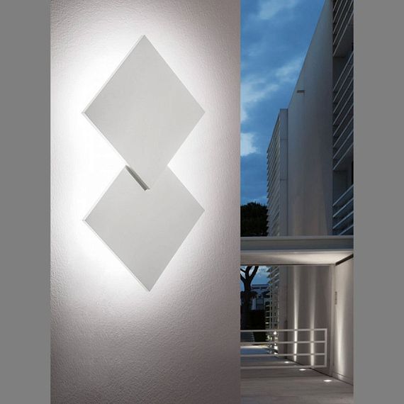 Уличный настенный светильник Lodes (Studio Italia Design) Puzzle Outdoor 14692 1030 white (Италия)