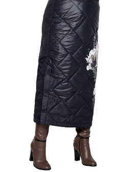 Зимняя стеганая юбка Цветочная фея