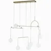 Подвесной светильник Balance 142х36 см, прозрачный, золотистый