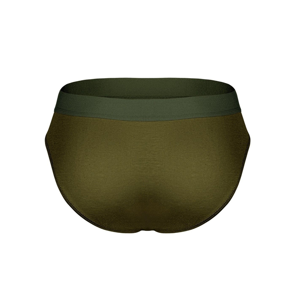 Бамбуковые трусы-брифы цвета хаки (Размер: S) (Цвет: хаки)