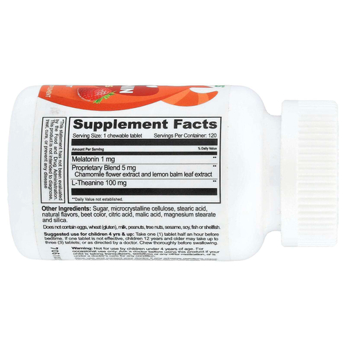 VitaWorks, мелатонин для детей, со вкусом ягод, 120 жевательных таблеток