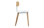 Стул DC-S083 белый/бук