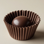 Капсулы для конфет коричневые d25 h22 мм круглые 50 шт