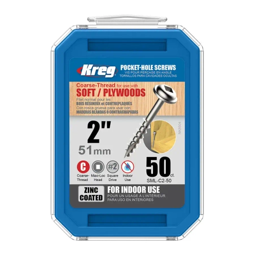 Шурупы с крупным шагом 2"-50 шт Kreg SML-C2-50-INT