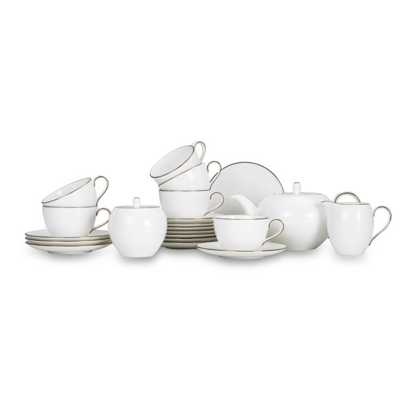 Сервиз чайный 21 предмет на 6 персон Narumi Золотая линия