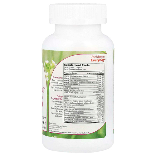 Zahler, Total One Prenatal ™, незаменимое средство для беременных один раз в день, 120 капсул