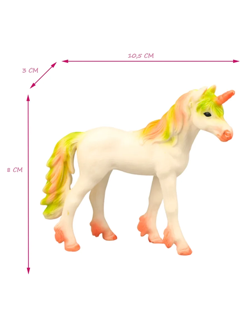 Набор фигурок животных Мир фэнтези Семья белых единорогов с зеленой гривой 2 шт