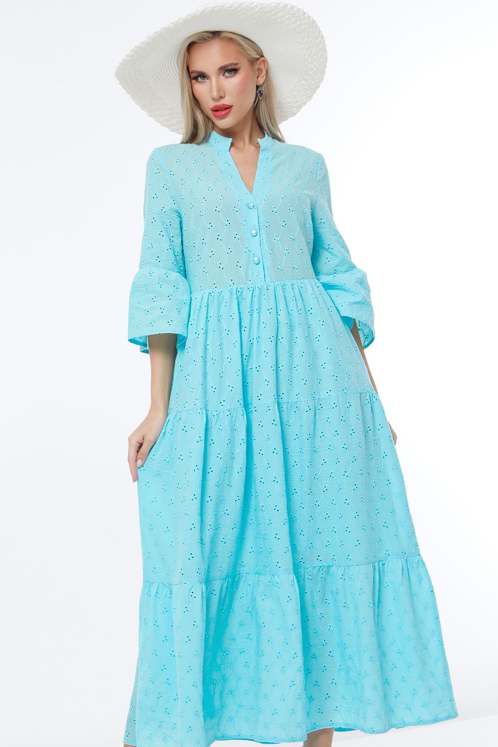 Платье Любим яркое, блю DStrend (Акция)