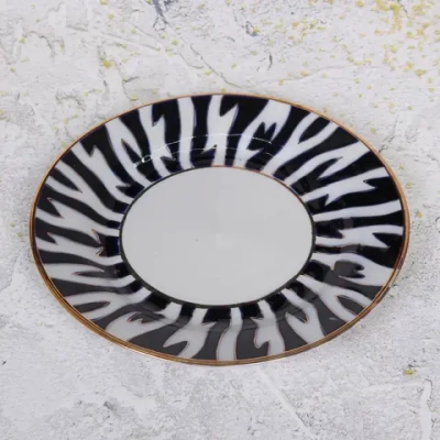 Тарелка обеденная 22см «Пахта» с позолотой