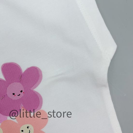 Комплект из футера "Colorful flowers" с футболкой