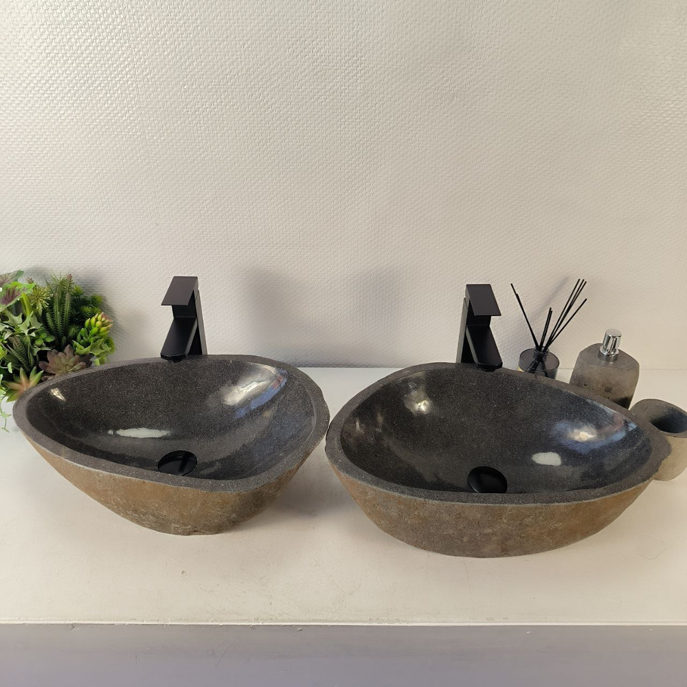 Раковина из речного камня ПАРА! RS-65346 52*33*16 0866