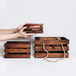 Набор деревянных подарочных декоративных коробок, ящиков для хранения из древесины кедра 3 штуки. PK36