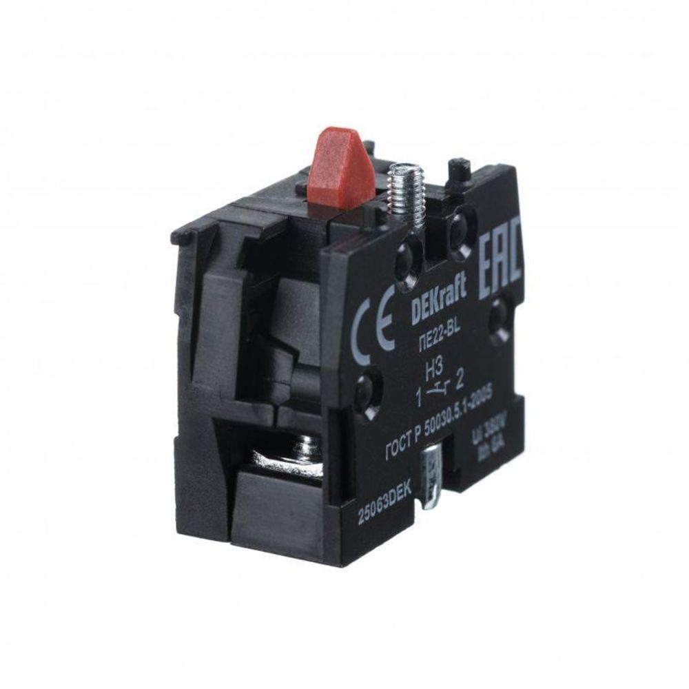 Контакт дополнительный ДК-22 1НЗ для двойн. выкл. ПЕ-22 DEKraft 25105DEK