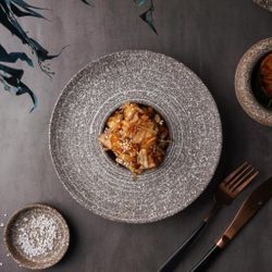 Тарелка глубокая 100 мл d 22 см h5 см для пасты/супа Brown Untouched Taiga P.L. Proff Cuisine [1]