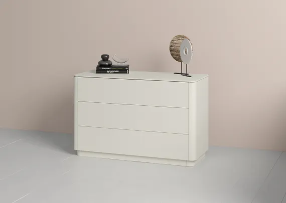 Комод Tammi 3 ящика ширина 120 см (молочный)