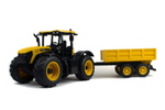 Радиоуправляемый фермерский трактор Double Eagle JCB с прицепом 2.4G масштаб 1:16 - E360-003