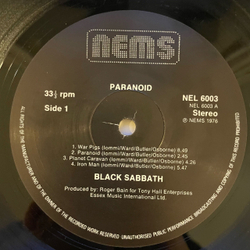 Винтажная виниловая пластинка LP Black Sabbath Paranoid (Европейский Союз 2010)