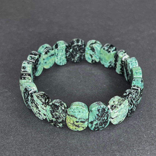 Браслет на резинке Яшма Камбаба, из бусин 14х8 мм, 18 см