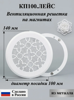 Вентиляционная Решетка КП ЛЕЙС 100х100 Белый