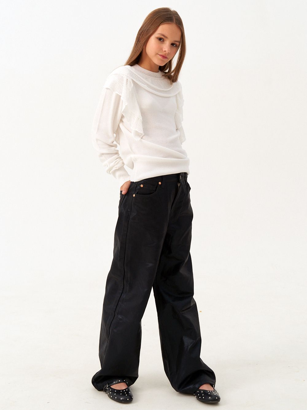 Джемпер для девочки AT1272 белый