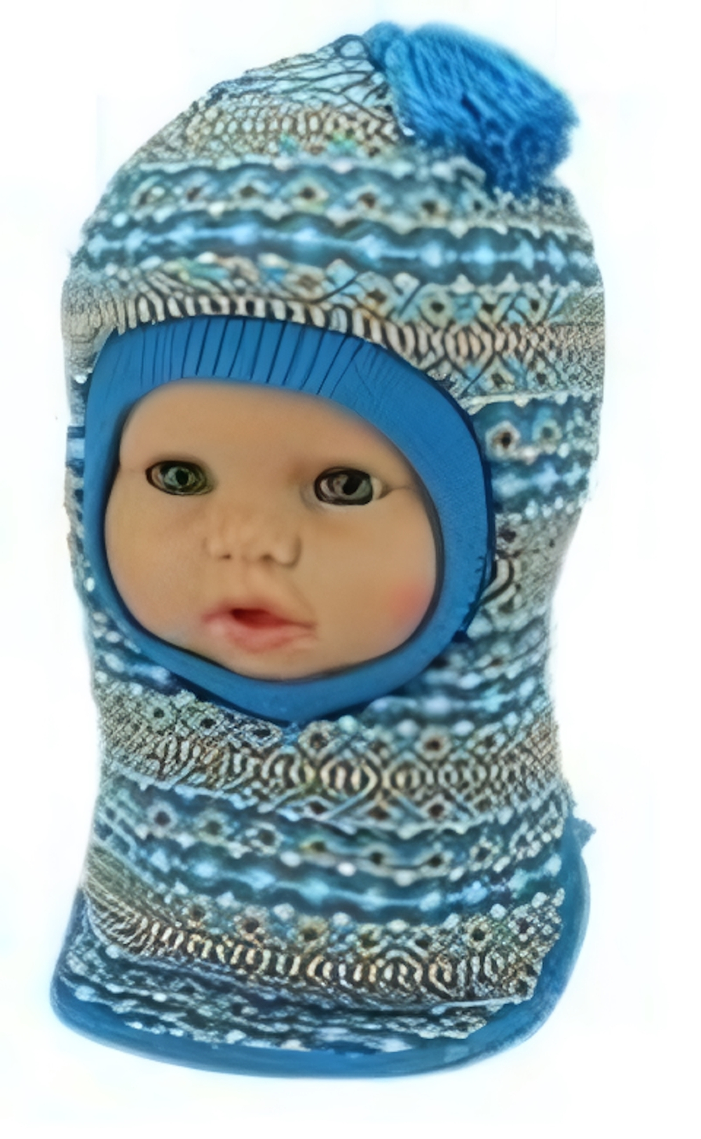 Шлем-капор зимний для мальчика р.48-50 (Мегашапка)